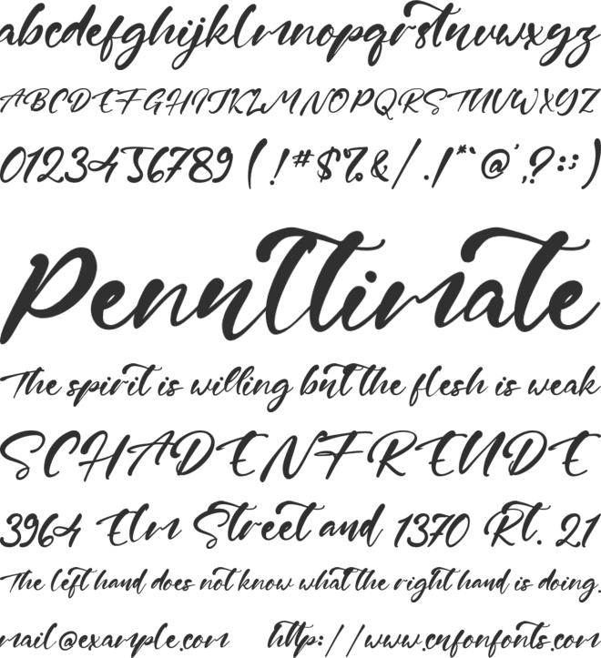 Sillene font preview