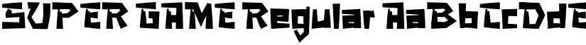 SUPER GAME Regular font