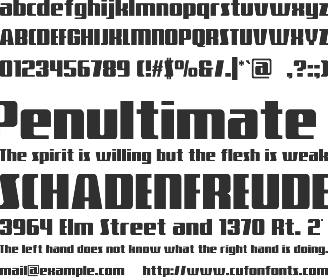 Punk One font preview
