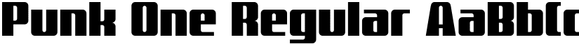 Punk One Regular font