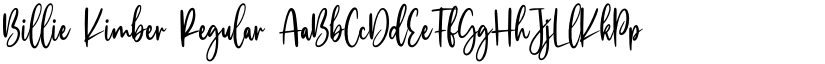 Billie Kimber Regular font