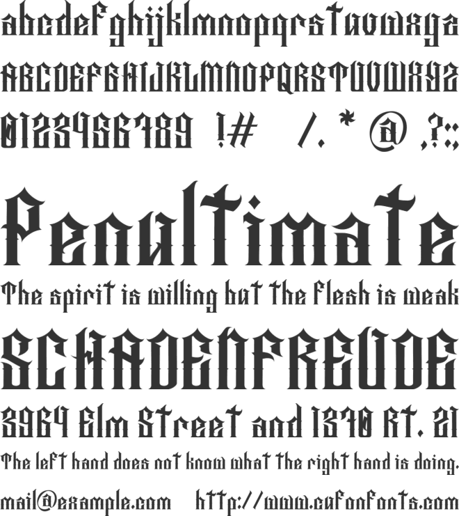 Red Royale font preview