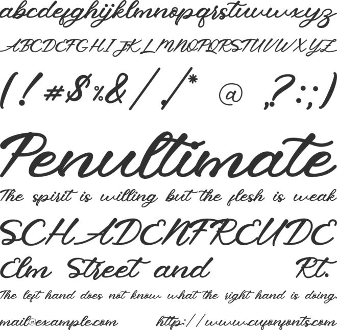 Micahel Free For Personal Use font preview
