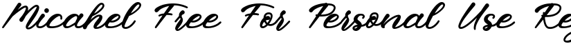 Micahel Free For Personal Use Regular font