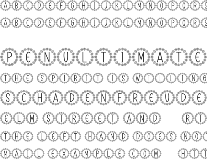 Jilly Monogram font preview