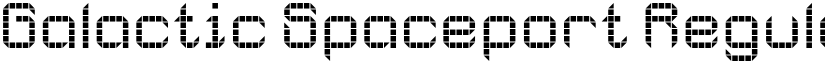 Galactic Spaceport Regular font