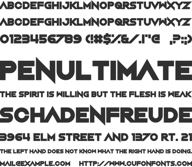 Night Machine font preview