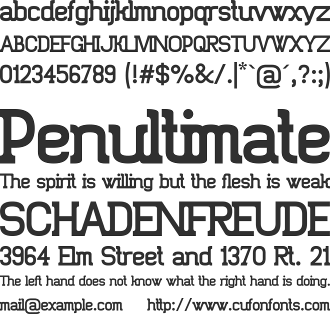 Trunkmill font preview