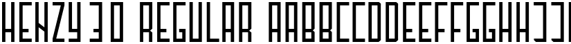 Henzy30 Regular font