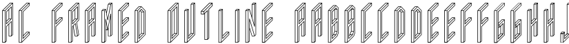 AC Framed Outline font