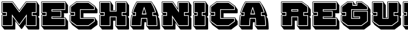 Mechanica Regular font
