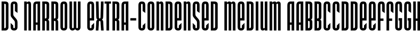 DS Narrow Extra-condensed Medium font