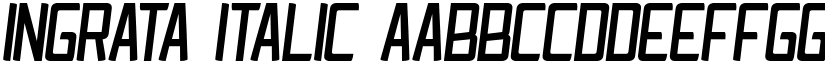 Ingrata Italic font