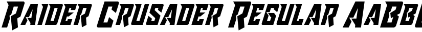 Raider Crusader Regular font