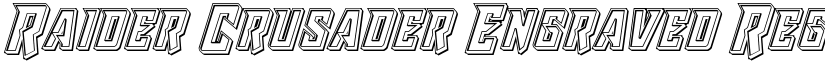 Raider Crusader Engraved Regular font