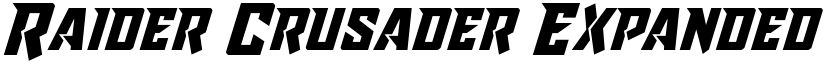 Raider Crusader Expanded Expanded font