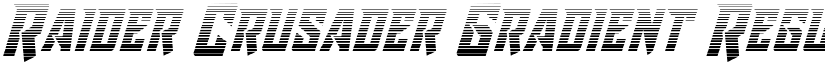 Raider Crusader Gradient Regular font