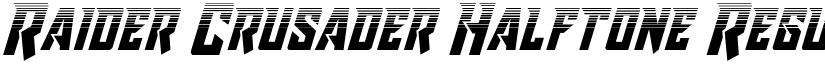 Raider Crusader Halftone Regular font