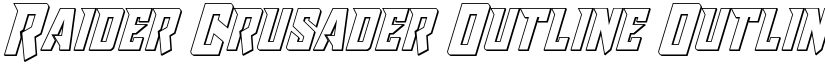 Raider Crusader Outline Outline font