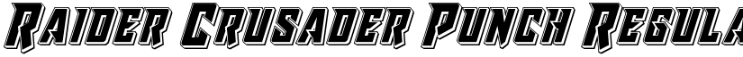 Raider Crusader Punch Regular font