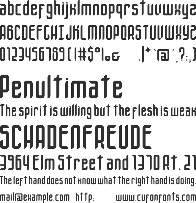 Unik Type font preview
