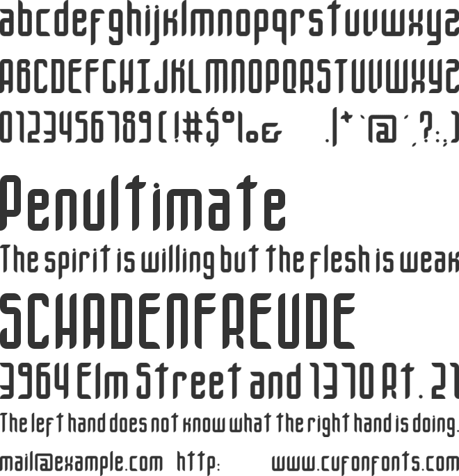 Unik Type font preview