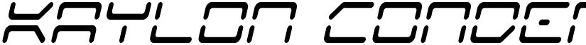 Kaylon Condensed Italic Condensed Italic font