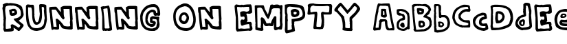 Running On Empty font download