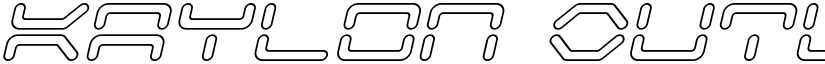 Kaylon Outline Italic Outline Italic font