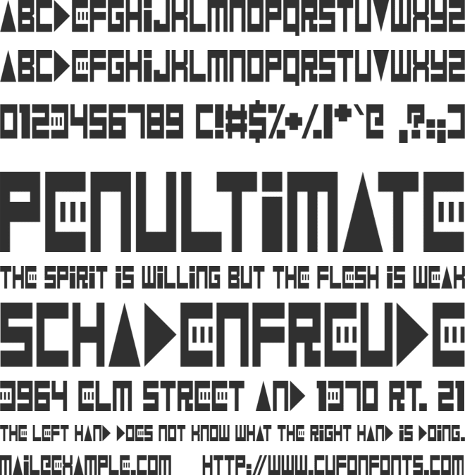 Game Over Dude font preview