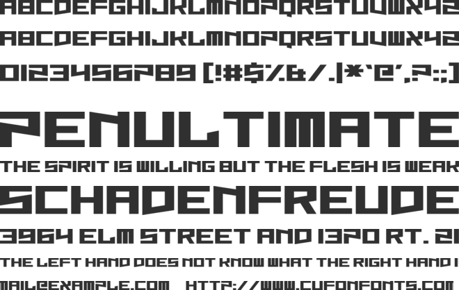 Hysterix font preview
