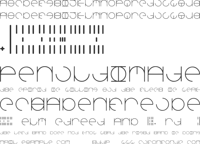 Aroundabout font preview