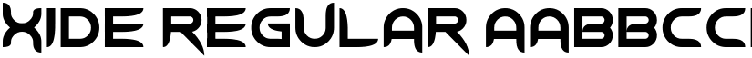 Xide Regular font