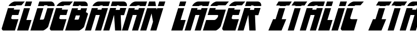 Eldebaran Laser Italic Italic font