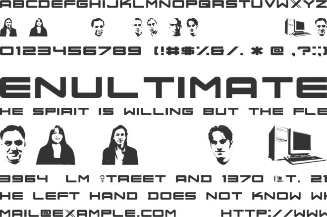 Nu School Militia font preview