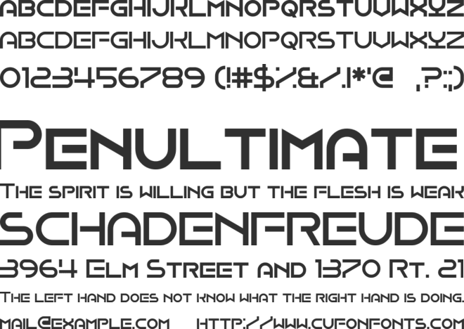 Onomber font preview