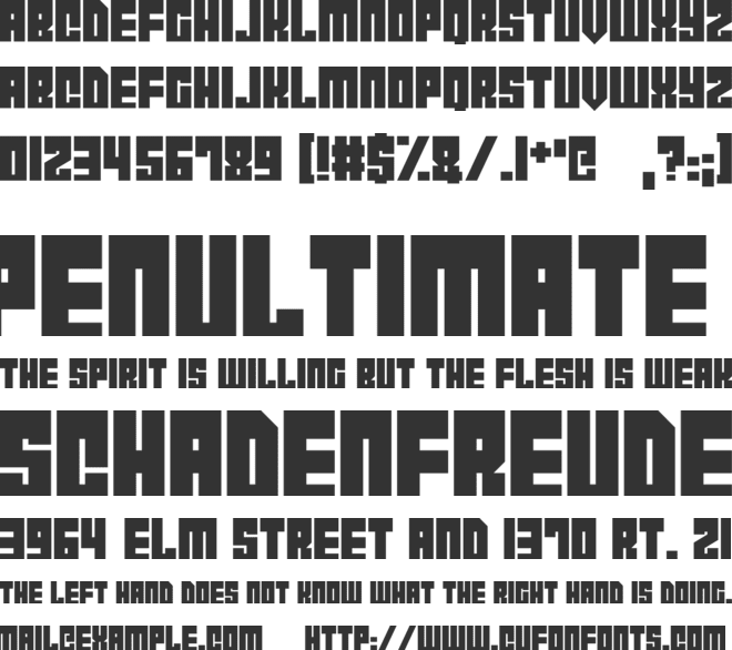 Cyborg City font preview