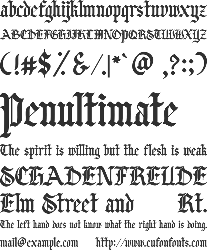 Bugheds DEMO font preview