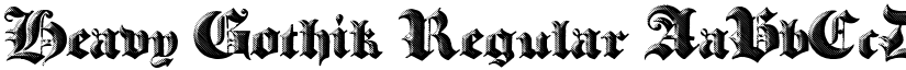 Heavy Gothik Regular font