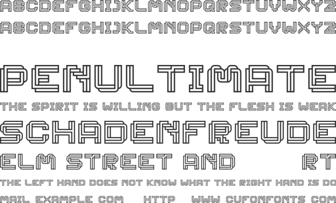 Linee-DEMO font preview