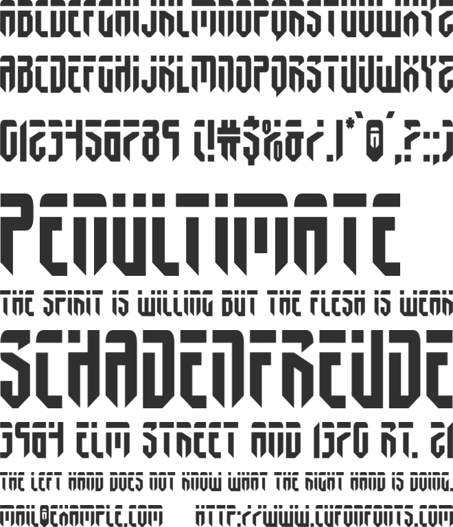 Fedyral font preview