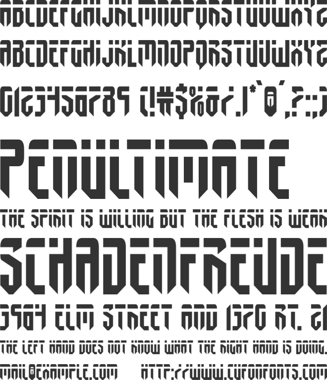 Fedyral font preview