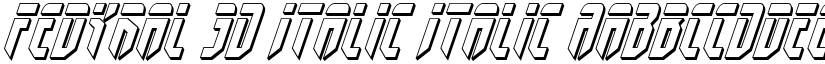 Fedyral 3D Italic Italic font