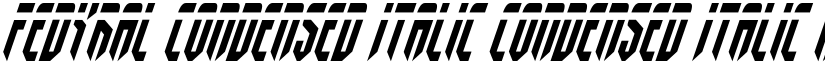 Fedyral Condensed Italic Condensed Italic font