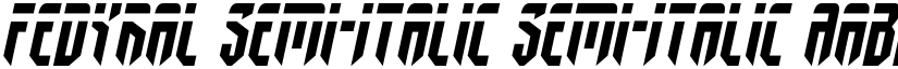 Fedyral Semi-Italic Semi-Italic font