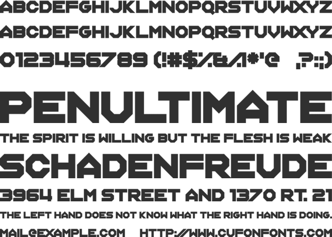 Knockout Punch font preview