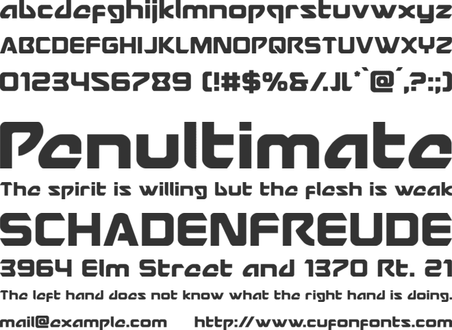 USAngel font preview