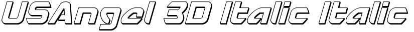 USAngel 3D Italic Italic font
