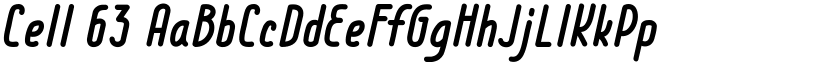 Cell 63 font