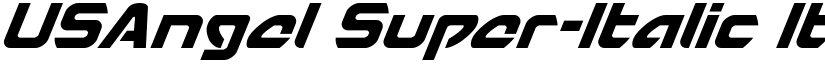 USAngel Super-Italic Italic font